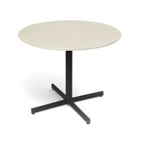 Cruzo konferencebord Ø120cm i birk laminat med sort stel