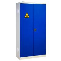 Kemikalieskab SMVH med 4 hylder 1990x1000x435mm, blå døre