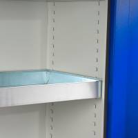 Hylde til SMVH kemikalieskab 1000x435mm, galvaniseret stål