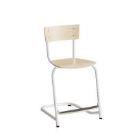 Strong 270 elevstol i birk laminat med hvidt stel