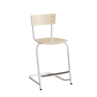 Strong 275 justerbar elevstol i birk laminat med hvidt stel