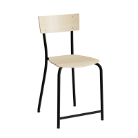 Strong 112 elevstol i birk laminat med sort stel