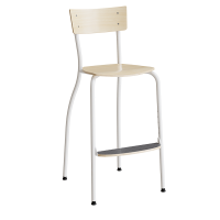 Strong 250 elevstol med birk laminat og hvidt stel