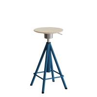 Atlas taburet med vippefunktion og gasregulering, blå ben