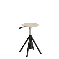 Atlas taburet 430-550mm med gascylinder egelaminat, sorte ben