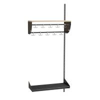 Adde garderobe påbygningssektion model B med 3 pladser 750mm mørkgrå