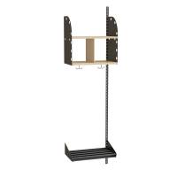 Adde garderobe påbygningssektion model A med 2 rum 500mm mørkgrå