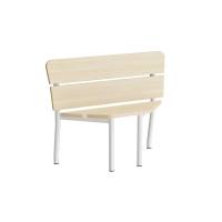 Pausa 551 hj&oslash;rne tr&aelig;b&aelig;nk i birk laminat med hvidt stel