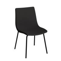 Konferencestol i sort tekstil med sort stel 