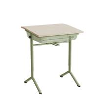 Atlas elevbord 65x55cm i lydd&aelig;mpende hvidpigmenteret eg med gr&oslash;nt stel, h&oslash;jde 70-90cm