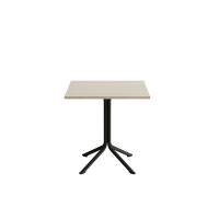 Atlas cafébord 70x70cm i hvidpigmenteret eg med sort stel, højde 72cm