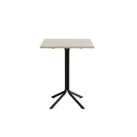 Atlas cafébord 70x70cm i hvidpigmenteret eg med sort stel, højde 90cm
