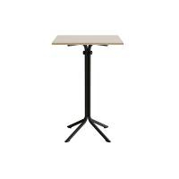 Atlas caf&eacute;bord 70x70cm i hvidpigmenteret eg med sort stel, h&oslash;jde 108cm