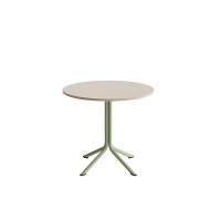 Atlas caf&eacute;bord &Oslash;80cm i hvidpigmenteret eg med gr&oslash;nt stel, h&oslash;jde 72cm