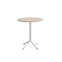 Atlas caf&eacute;bord &Oslash;80cm i hvidpigmenteret eg med hvidt stel, h&oslash;jde 90cm