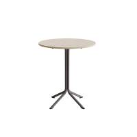 Atlas caf&eacute;bord &Oslash;80cm i hvidpigmenteret eg med gr&aring;t stel, h&oslash;jde 90cm