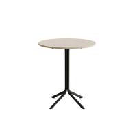 Atlas caf&eacute;bord &Oslash;80cm i hvidpigmenteret eg med sort stel, h&oslash;jde 90cm