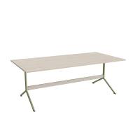 Atlas caf&eacute;bord 200x100cm i eg h&oslash;jtrykslaminat med gr&oslash;nt stel, h&oslash;jde 72cm