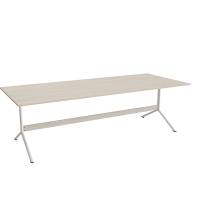 Atlas caf&eacute;bord 240x100cm i eg h&oslash;jtrykslaminat med hvidt stel, h&oslash;jde 72cm