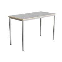 Elevbord 140x70cm i lys gr&aring; linoleum med alugr&aring;t stel, h&oslash;jde 90cm