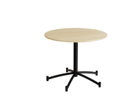 Zam rundt kantinebord Ø90cm birk laminat på sort stel