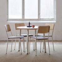 Kantinebord &Oslash;90cm h&oslash;jde 72cm birk laminat p&aring; alu stel