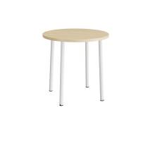 Kantinebord &Oslash;90cm h&oslash;jde 90cm birk laminat p&aring; hvidt stel