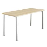 B&oslash;rnebord 180x80cm i lydd&aelig;mpende birk h&oslash;jtrykslaminat med alugr&aring;t stel, h&oslash;jde 90cm