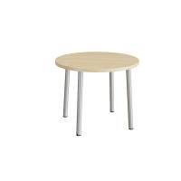 Kantinebord Ø90cm højde 72cm lyddæmpende birk laminat på alu stel