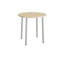 Kantinebord Ø90cm højde 90cm lyddæmpende birk laminat på alu stel