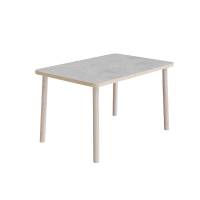 Add Wood bord 120x80cm højde 72cm med lys grå linoleum