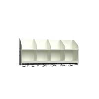 BST garderobehylde med skillev&aelig;g og 4 pladser 1000mm hvid