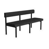 Sofa &Ouml;stra 2-personers i sort tekstil med sort stel