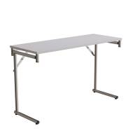 Klapbord Silhuett 120x45cm med grå HPL bordplade, krom stel