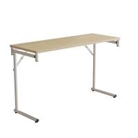 Klapbord Silhuett 120x45cm med birk HPL bordplade, hvidt stel