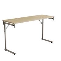 Klapbord Silhuett 130x45cm med birk HPL bordplade, krom stel