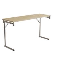 Klapbord Silhuett 130x45cm med birk HPL bordplade, krom stel