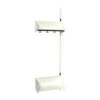 BST garderobe p&aring;bygningssektion model F med 2 pladser 600mm hvid