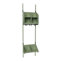 BST garderobe startsektion model A med 2 pladser 500mm grøn