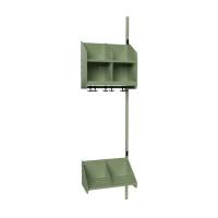 BST garderobe p&aring;bygningssektion model A med 2 pladser 500mm gr&oslash;n