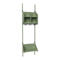BST garderobe startsektion model B med 2 pladser 500mm grøn