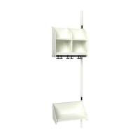 BST garderobe p&aring;bygningssektion model B med 2 pladser 500mm hvid