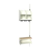 BST garderobe påbygningssektion model D med 2 pladser 500mm hvid
