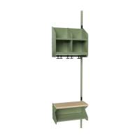 BST garderobe p&aring;bygningssektion model D med 2 pladser 500mm gr&oslash;n