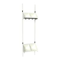 BST garderobe startsektion model E med 2 pladser 500mm hvid