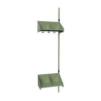 BST garderobe p&aring;bygningssektion model E med 2 pladser 500mm gr&oslash;n