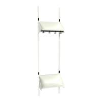BST garderobe startsektion model F med 2 pladser 500mm hvid