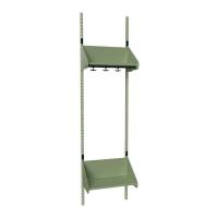 BST garderobe startsektion model F med 2 pladser 500mm gr&oslash;n