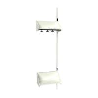 BST garderobe p&aring;bygningssektion model F med 2 pladser 500mm hvid