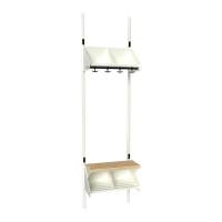 BST garderobe startsektion model G med 2 pladser 500mm hvid